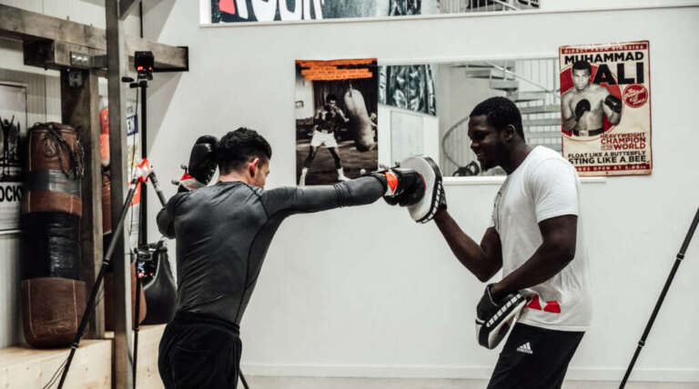 training with the paw